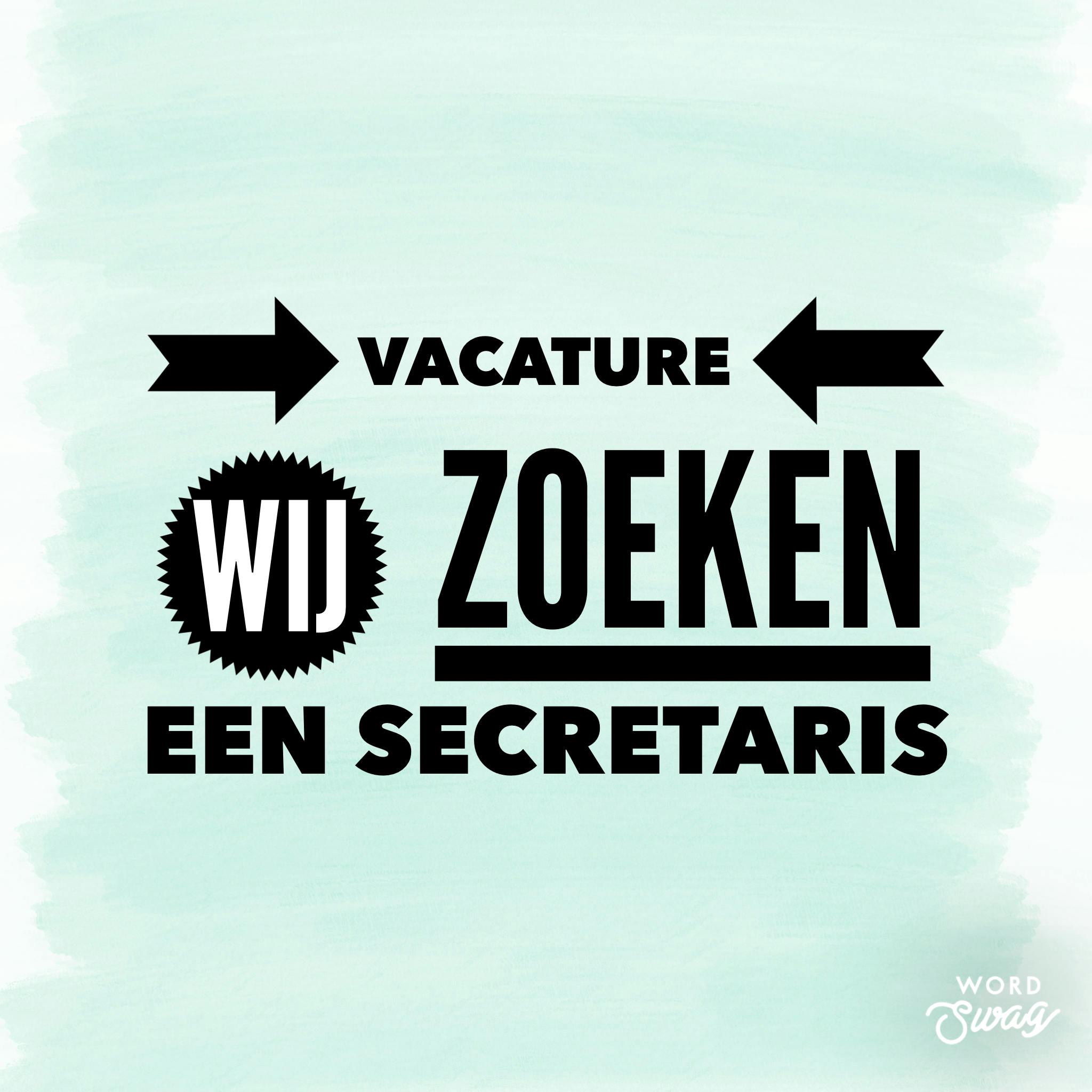 Secretaris gezocht