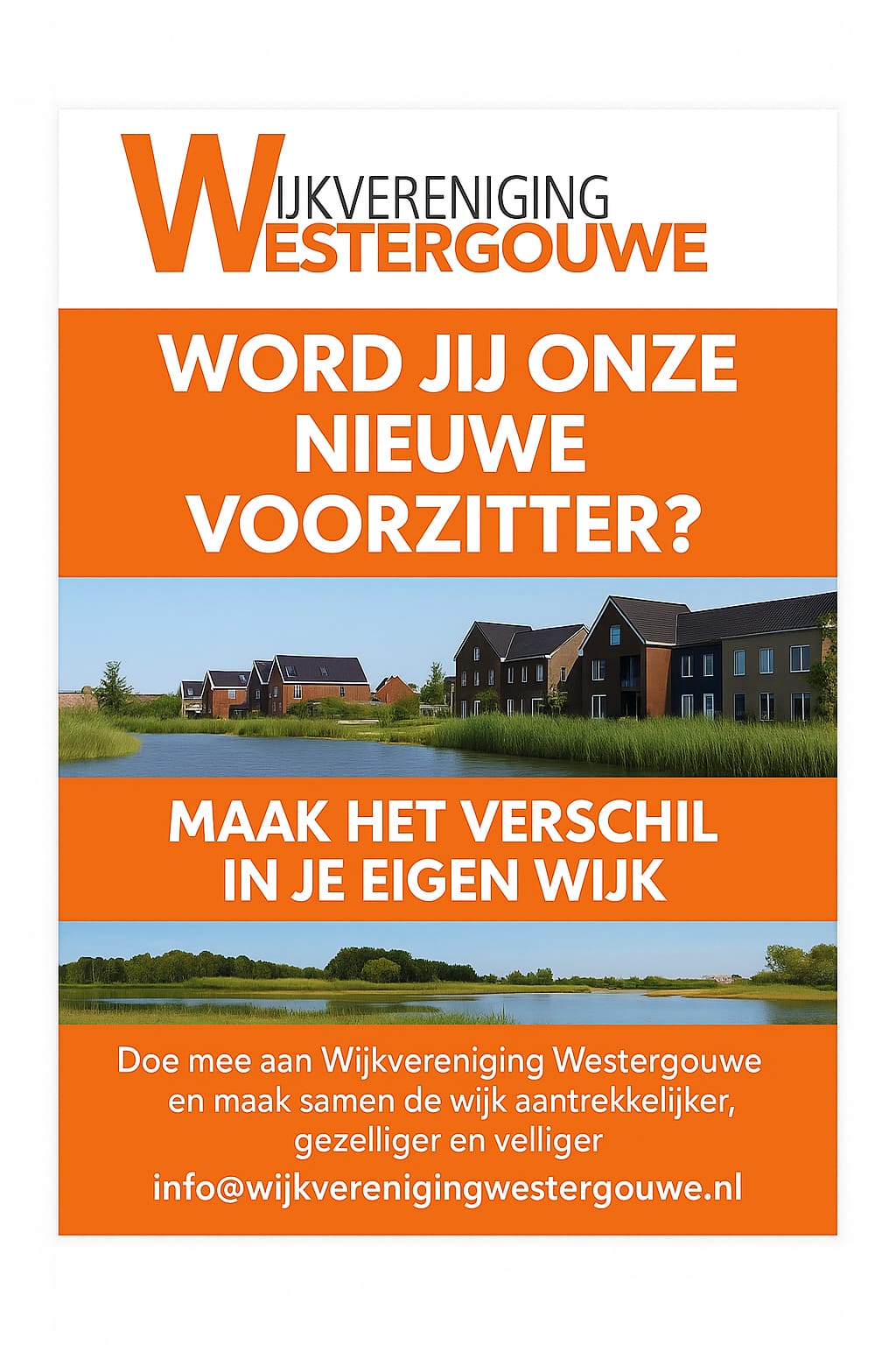 Vacature: Voorzitter Wijkvereniging Westergouwe (Vrijwilliger)